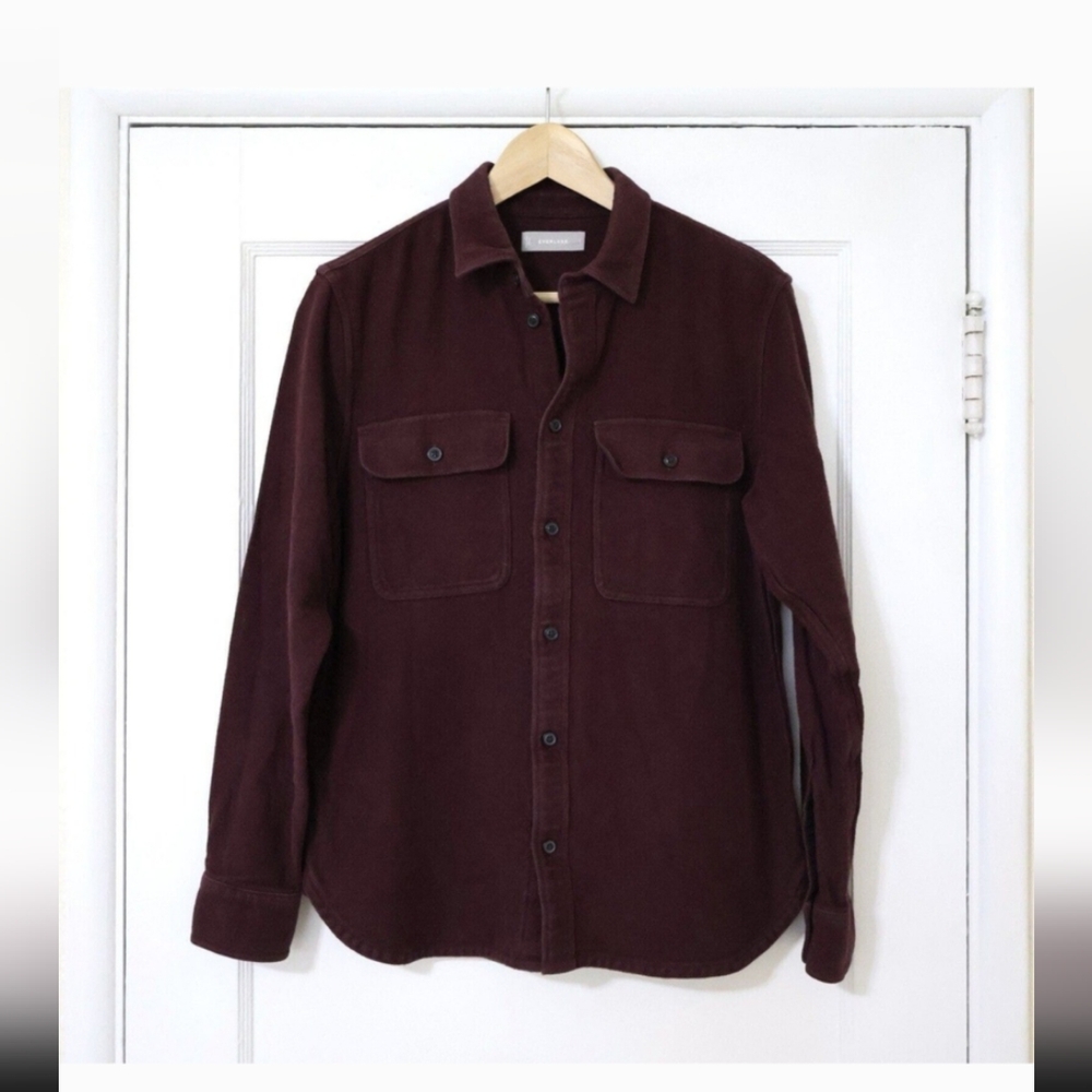 Everlane Burgundy Heavyweight Overshirt Size S